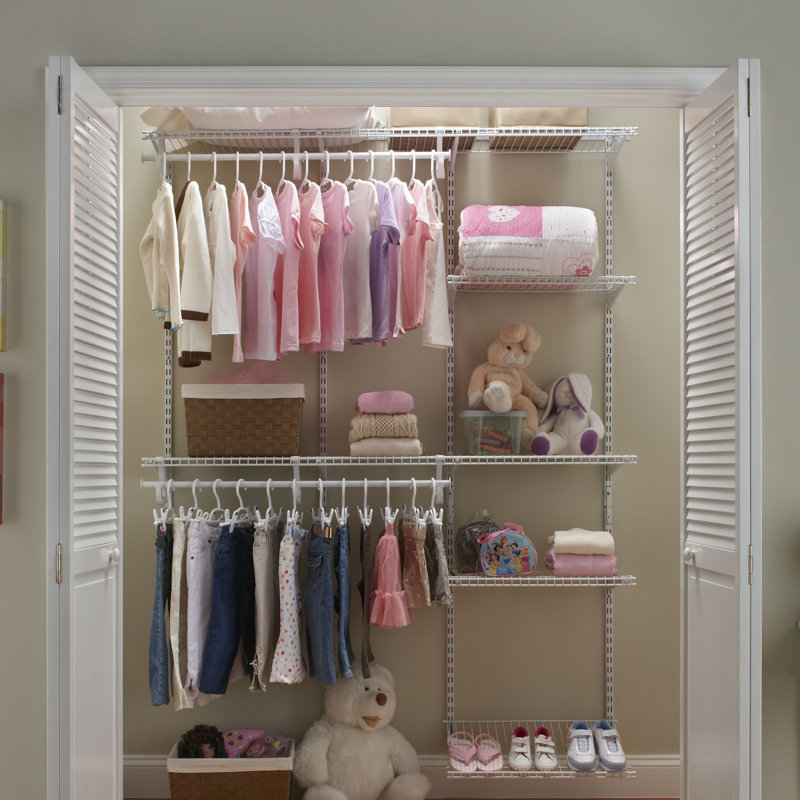 ClosetMaid ShelfTrack 60"W 96"W Closet System & Reviews Wayfair
